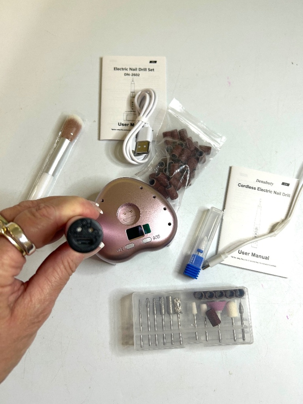 LED Nail Light And Nail Drill Set Pink - Picture 15 of 15